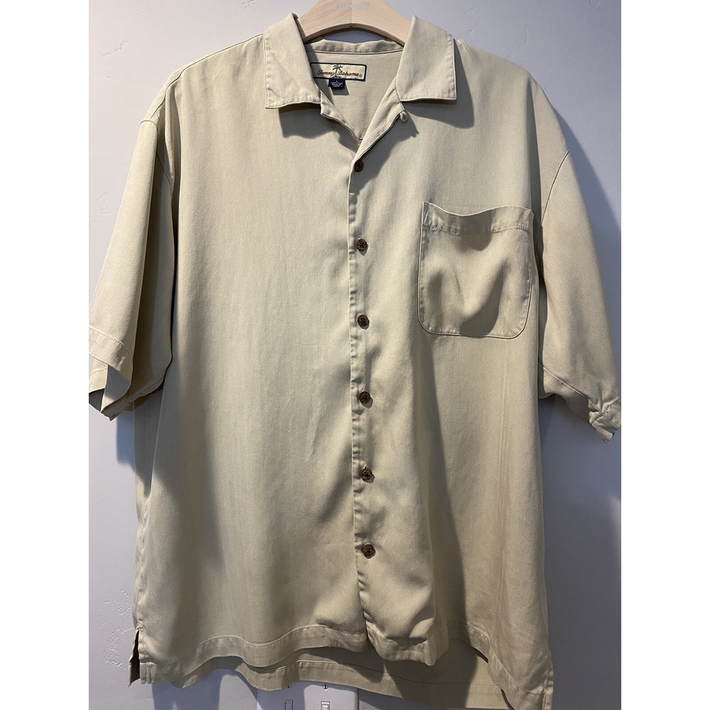 Tommy Bahama  Tan  Large  Button-up  Casual Beach Shirt --TB25